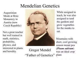 Mendelian Genetics