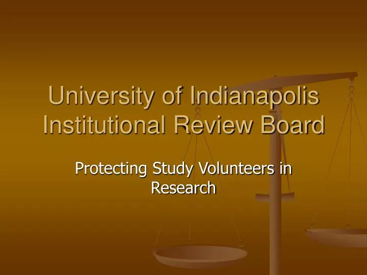 university of indianapolis institutional review board