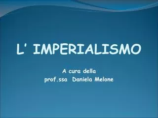 l imperialismo
