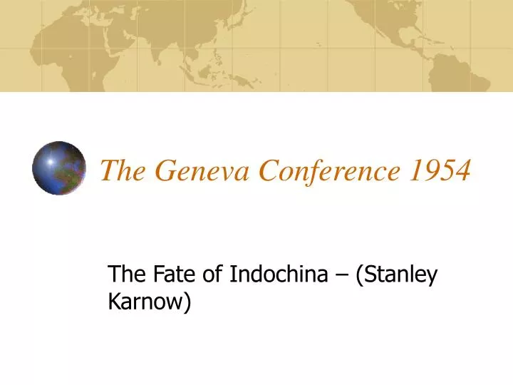 the geneva conference 1954