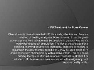 hifu treatment for bone cancer