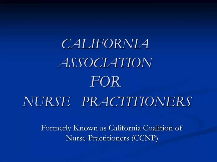 california association for nurse practitioners