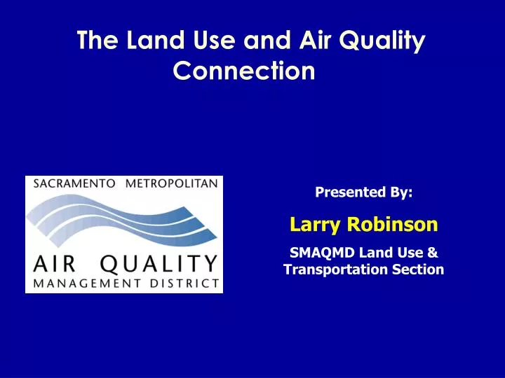 the land use and air quality connection