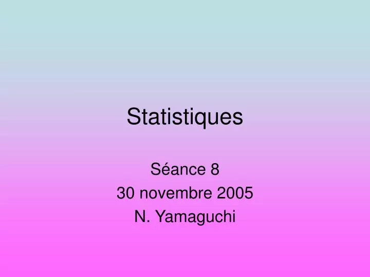 statistiques