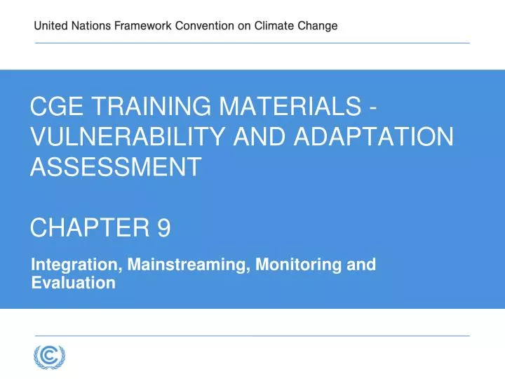 cge training materials vulnerability and adaptation assessment chapter 9