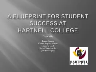 A Blueprint for Student Success at Hartnell College