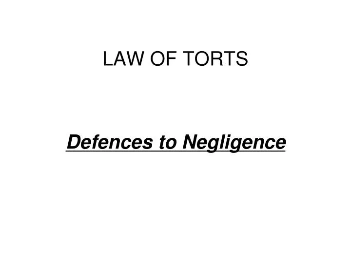 law of torts