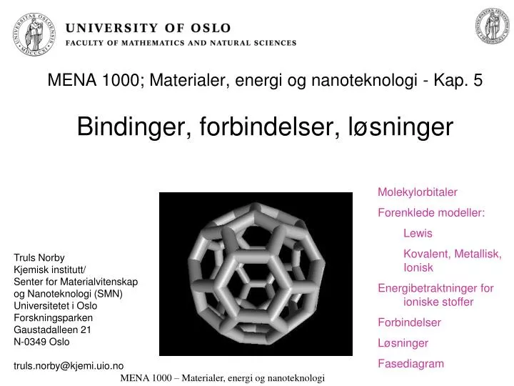 mena 1000 materialer energi og nanoteknologi kap 5 bindinger forbindelser l sninger