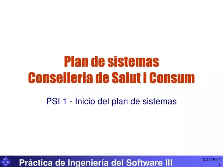 plan de sistemas conselleria de salut i consum