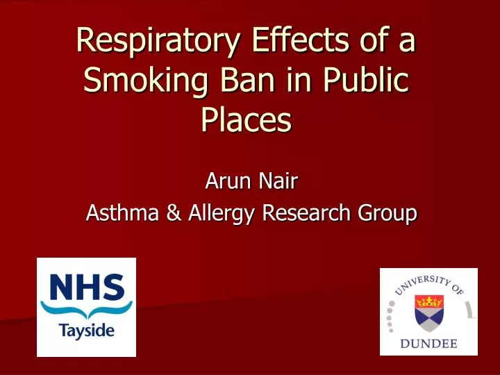 respiratory effects of a smoking ban in public places