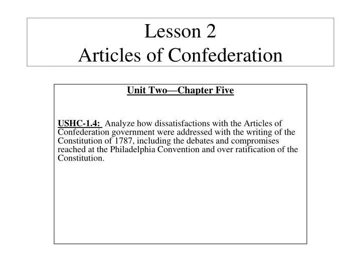lesson 2 articles of confederation