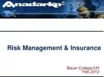 Risk Management & Insurance