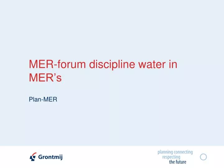 mer forum discipline water in mer s