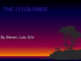 THE 13 COLONIES