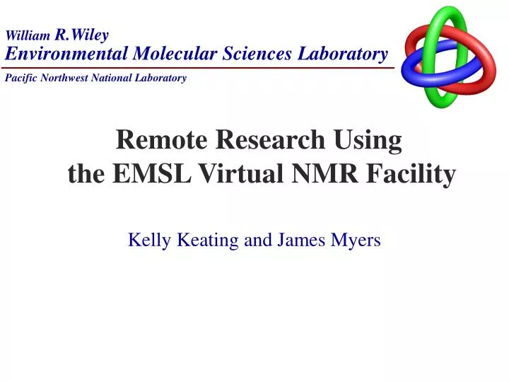 remote research using the emsl virtual nmr facility