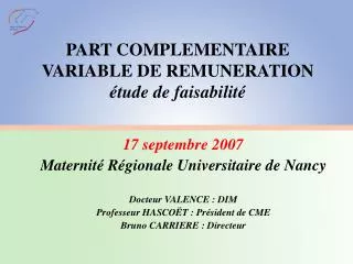 part complementaire variable de remuneration tude de faisabilit