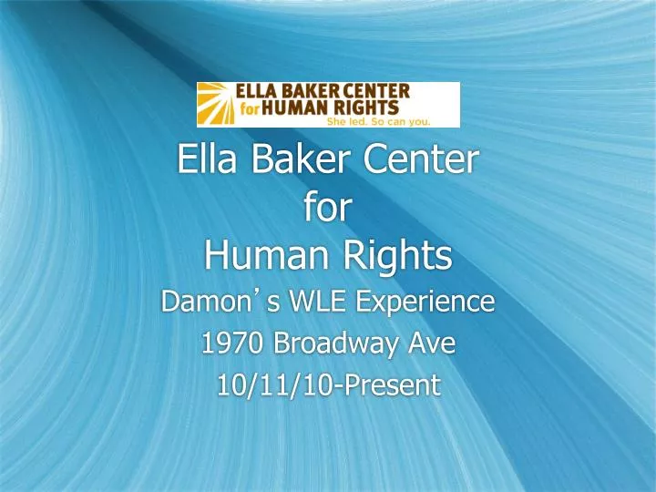 ella baker center for human rights