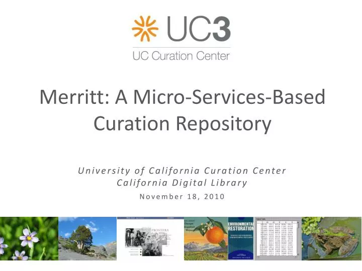 merritt a micro s ervices based curation repository