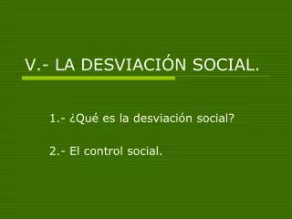 v la desviaci n social