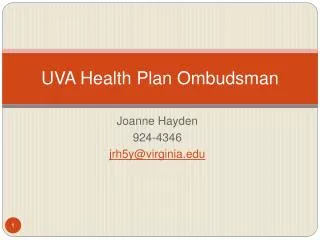 UVA Health Plan Ombudsman