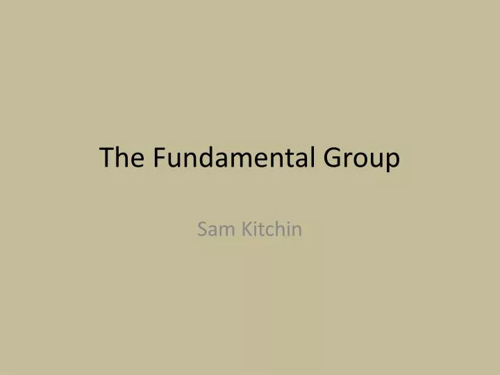 the fundamental group