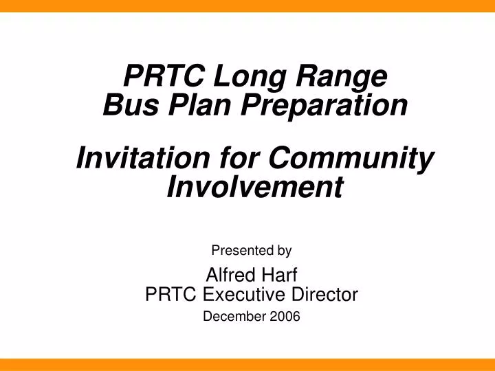 prtc long range bus plan preparation invitation for community involvement