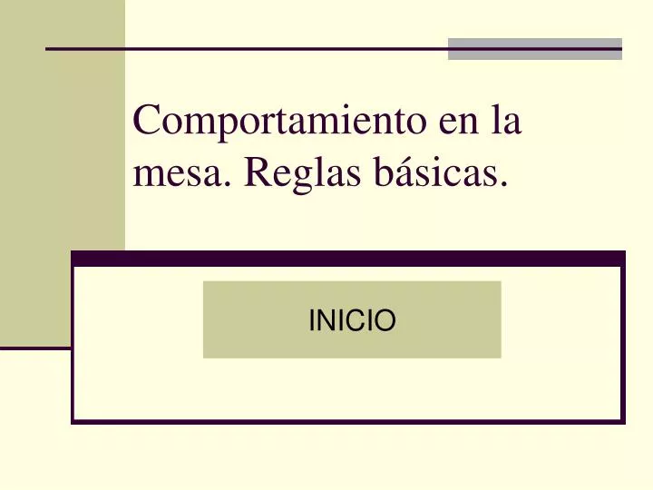 comportamiento en la mesa reglas b sicas