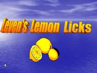 Leven's Lemon Licks