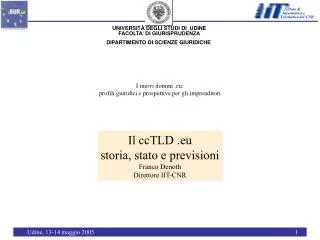 I nuovi domini .eu: profili giuridici e prospettive per gli imprenditori