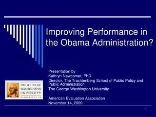 Improving Performance in the Obama Administration?