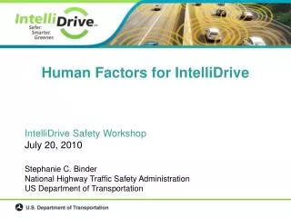 Human Factors for IntelliDrive