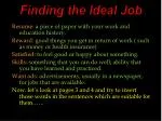 Finding the Ideal Job - slide 1