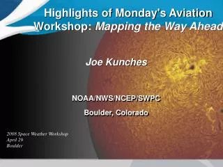 Highlights of Monday's Aviation Workshop: Mapping the Way Ahead