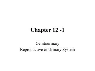 Chapter 12 -1