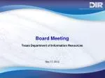 Board Meeting - slide 1