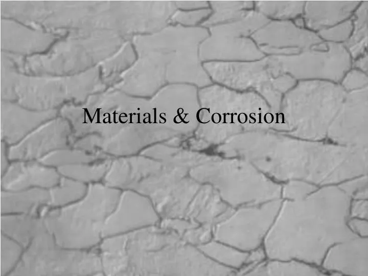 materials corrosion