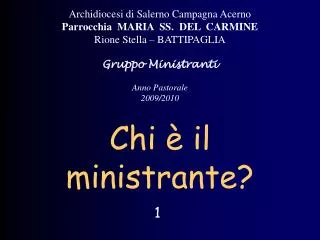 chi il ministrante