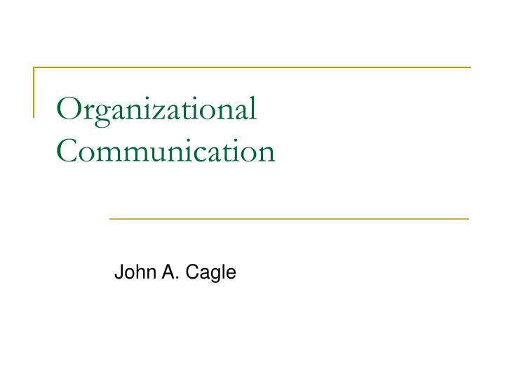 organizational communication