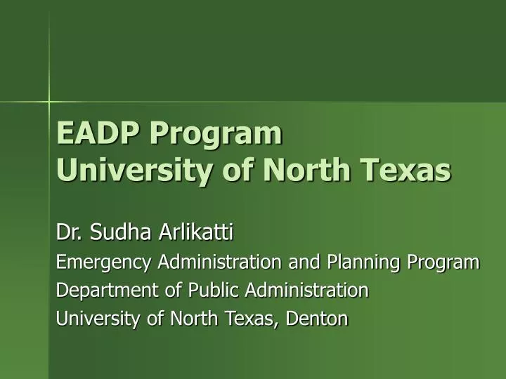eadp program university of north texas