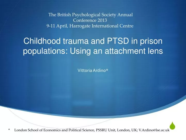 childhood trauma and ptsd in prison populations using an attachment lens