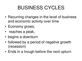 BUSINESS CYCLES