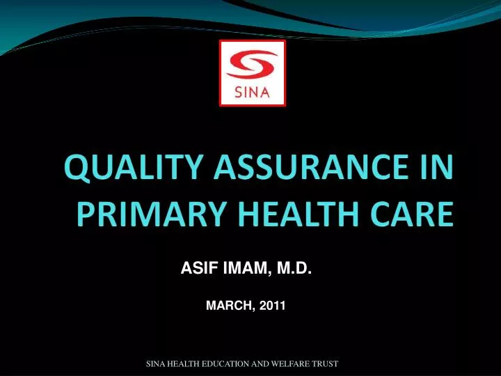 quality assurance in primary health care