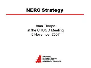 NERC Strategy