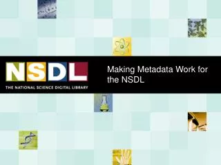 Making Metadata Work for the NSDL