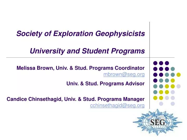 society of exploration geophysicists university and student programs