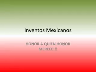 inventos mexicanos