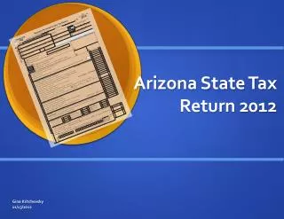 Arizona State Tax Return 2012