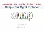 Simple NW Mgmt Protocol - slide 1