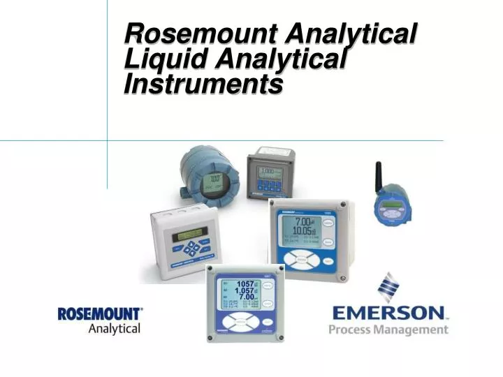 rosemount analytical liquid analytical instruments