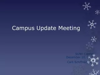 Campus Update Meeting